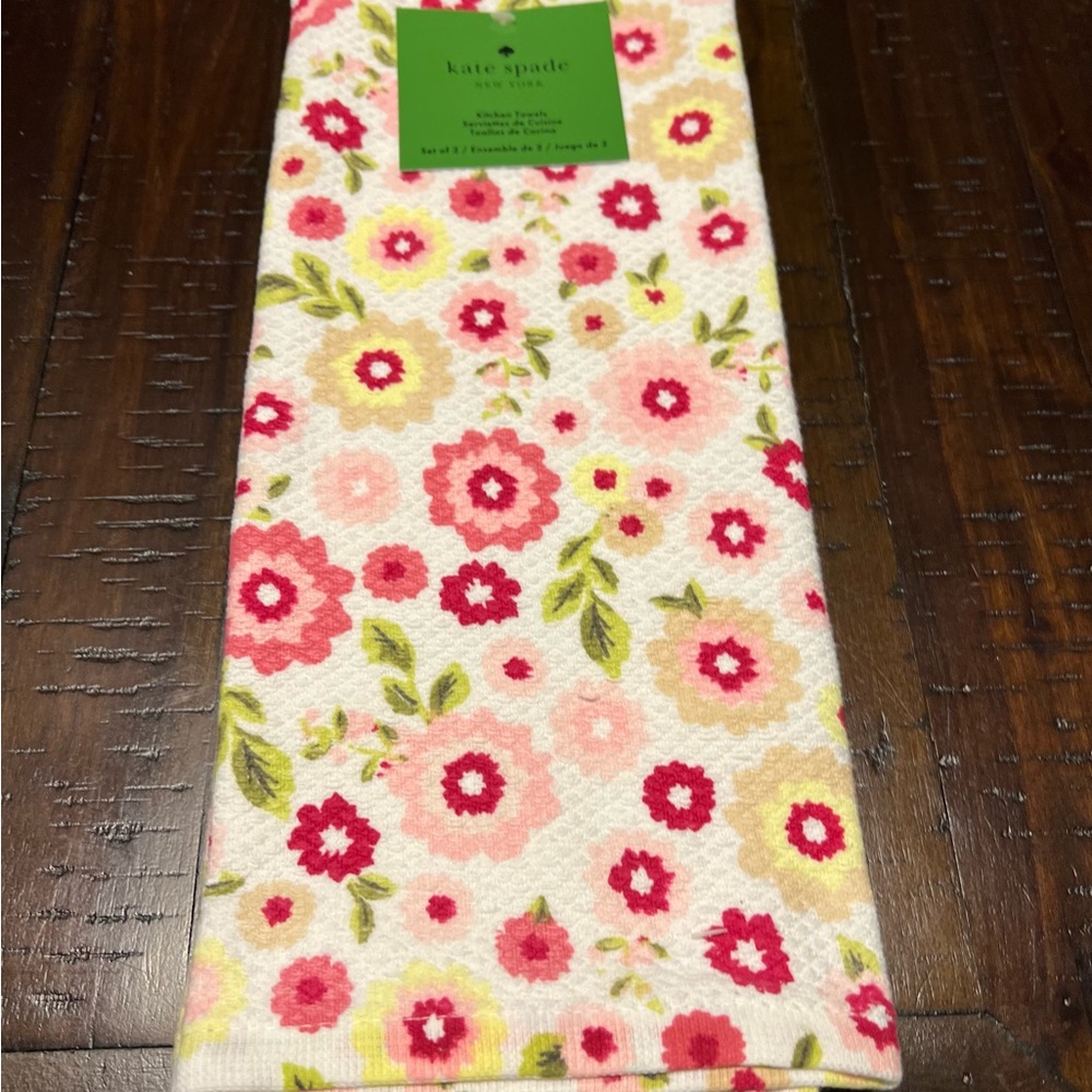 Kate Spade New York Floral Colorful Kitchen Towels Set of 2